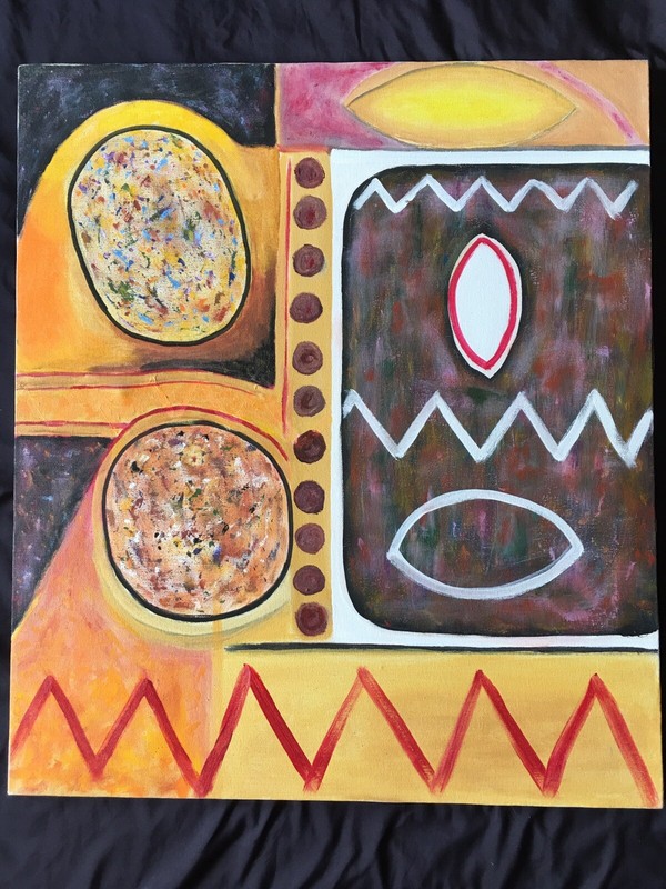 LISTED ARTIST painting ABSTRACT modernist Dr. Benjamin Gross 26″ x 30″