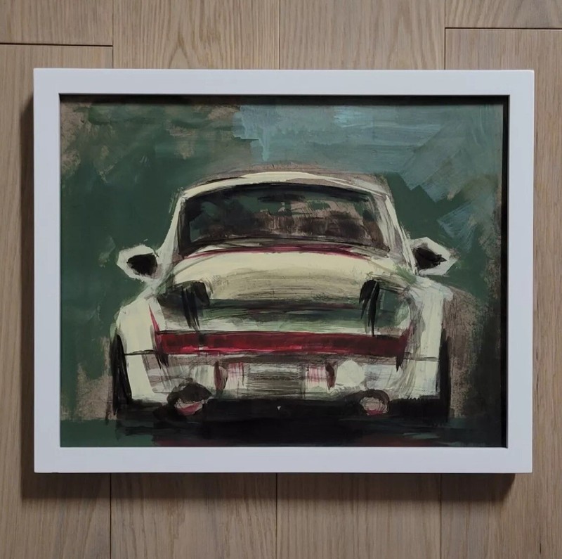 Framed Request Porsche 911 Turbo Original Art
