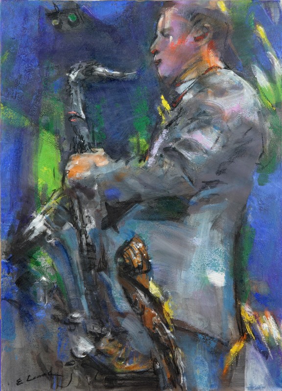Original Acrylic Painting on Paper Signed