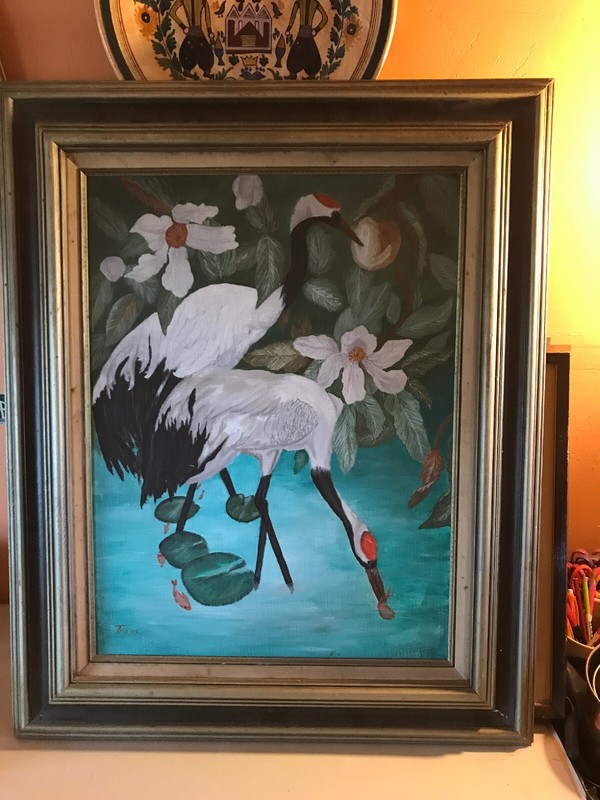 17.5×23.5 Pair Exotic Waterbirds O/B By Terre’, Framed 26×32