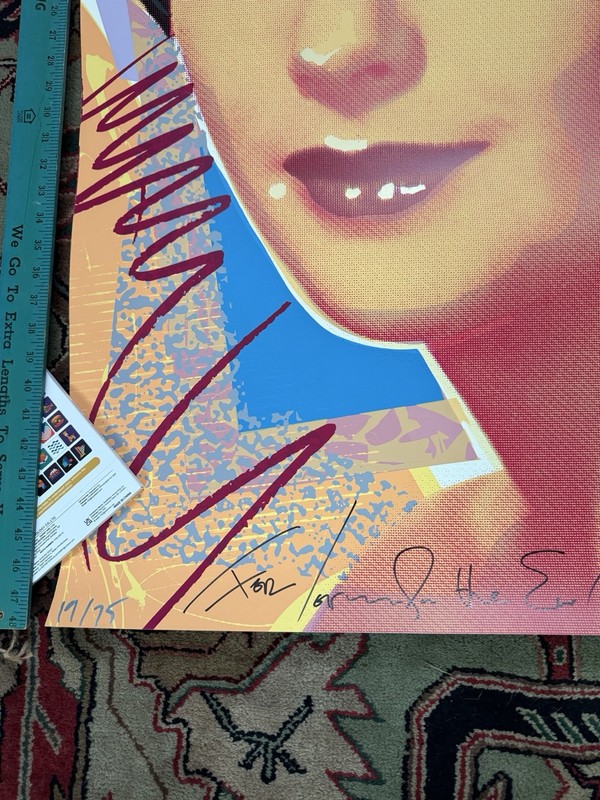 Richard Durado Elizabeth Taylor 1986 Painting 19/75 Artwork Rare gallery