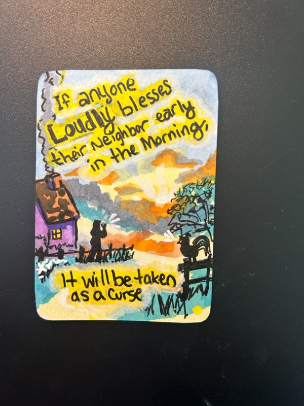Proverbs with Personality | Original Christian ACEO OOAK Bible Art | "Too Early" gallery