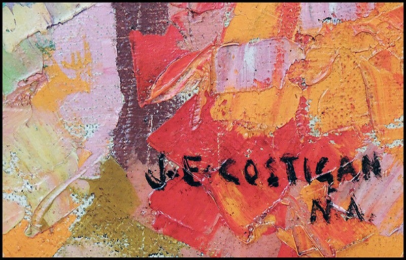 John Costigan Authentic Original Oil Painting on Canvas Signed Female Framed Art gallery