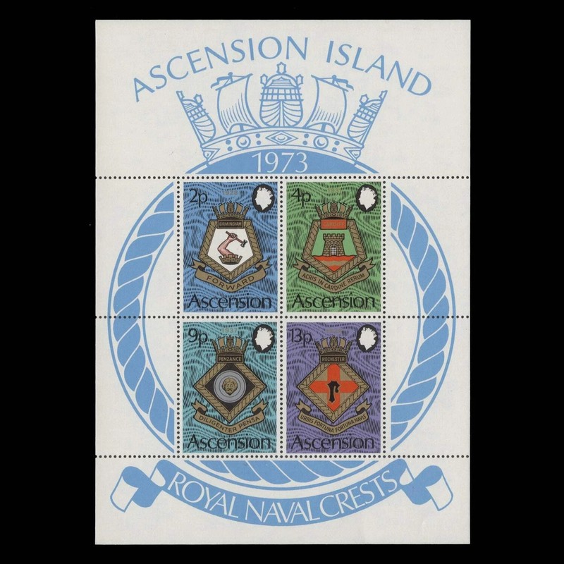 Ascension Island 1973 Scott #169a Royal Navy Crests, MNH