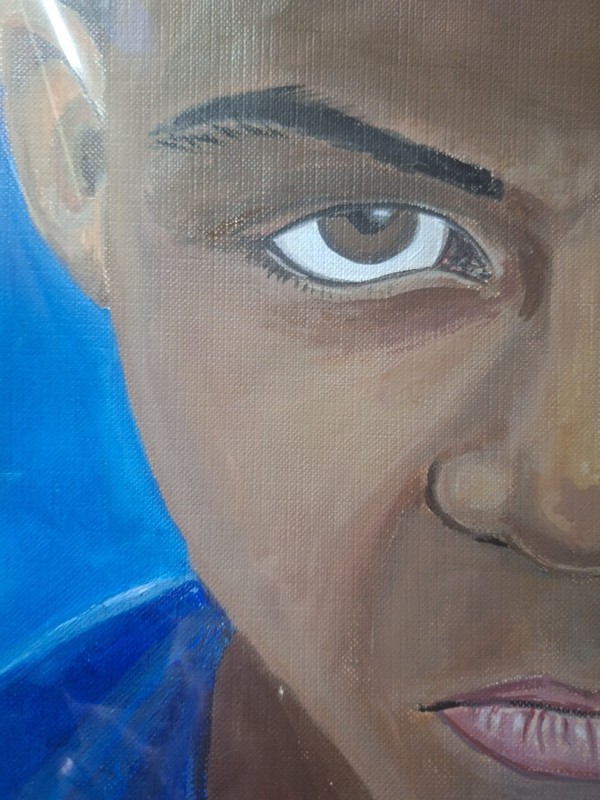Contemporary Figurative Young Man Painting 9x12 In Acrylics gallery
