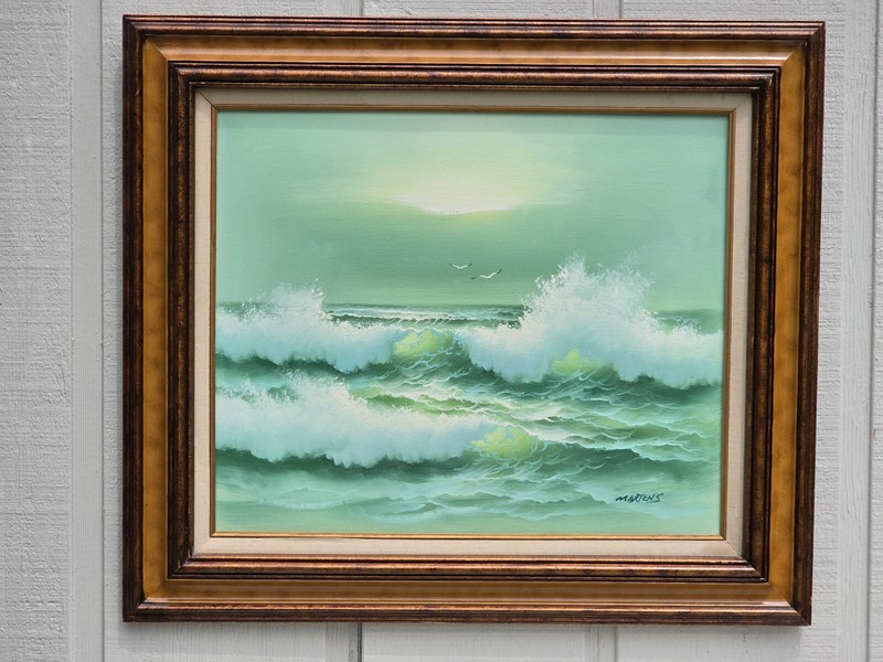 ARTHUR MARTENS Seascape Ocean Vintage Oil Painting gallery