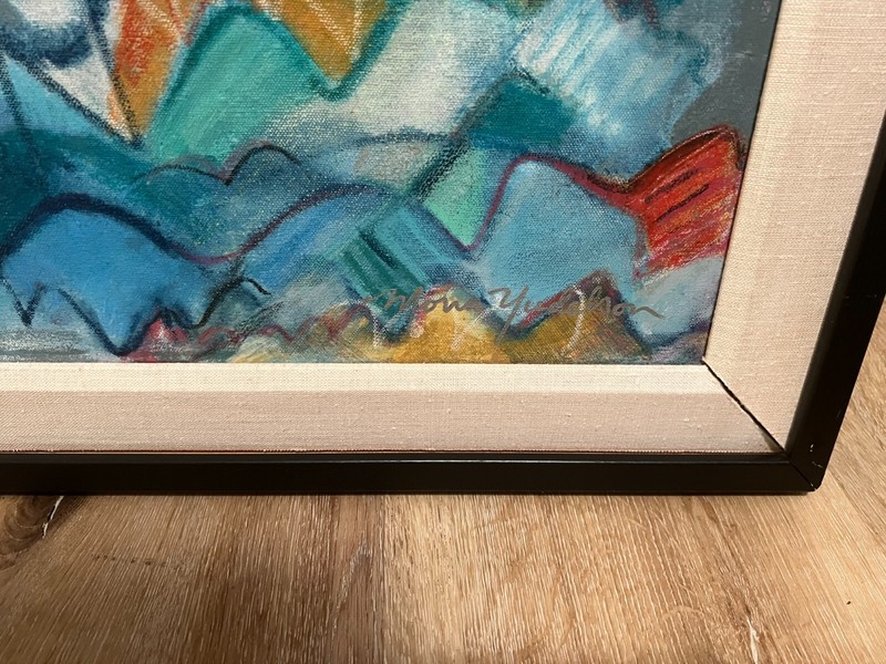 Morris Yudelson – Rare Framed Original mixed media / Sailing Sail Away – 1994 gallery