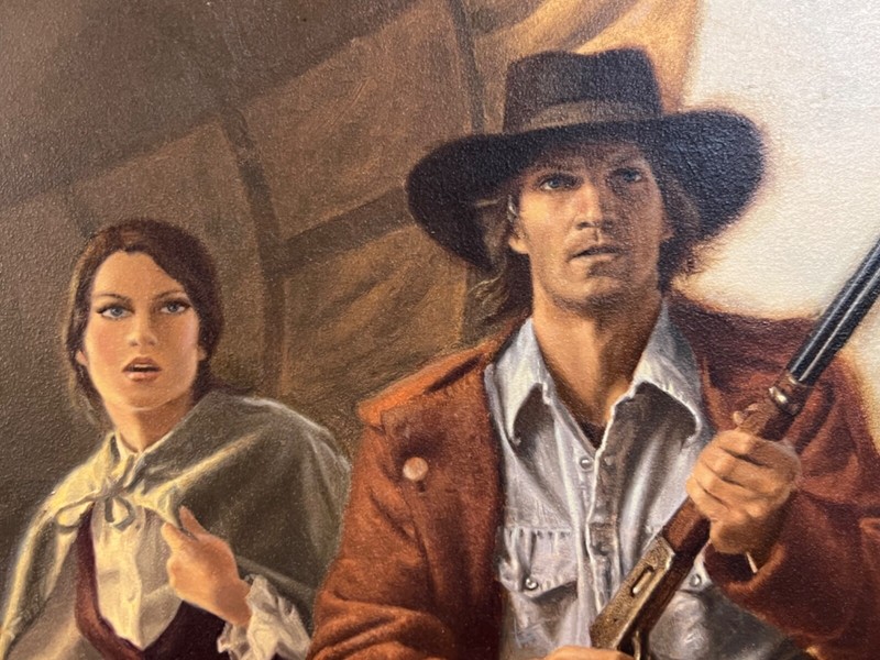 George A. Bush Original Book Cover Art "Jackals Gold" by Kenneth Fowler, Dell gallery