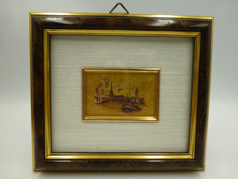 Limited Edition Miniature of the Eiffel Tower / Paris, in Gold Leaf (Oro Foglia)