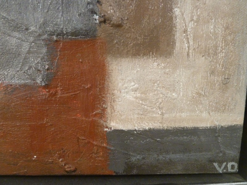 MONOGRAM SIGNED! ABSTRACT COMPOSION (A) gallery