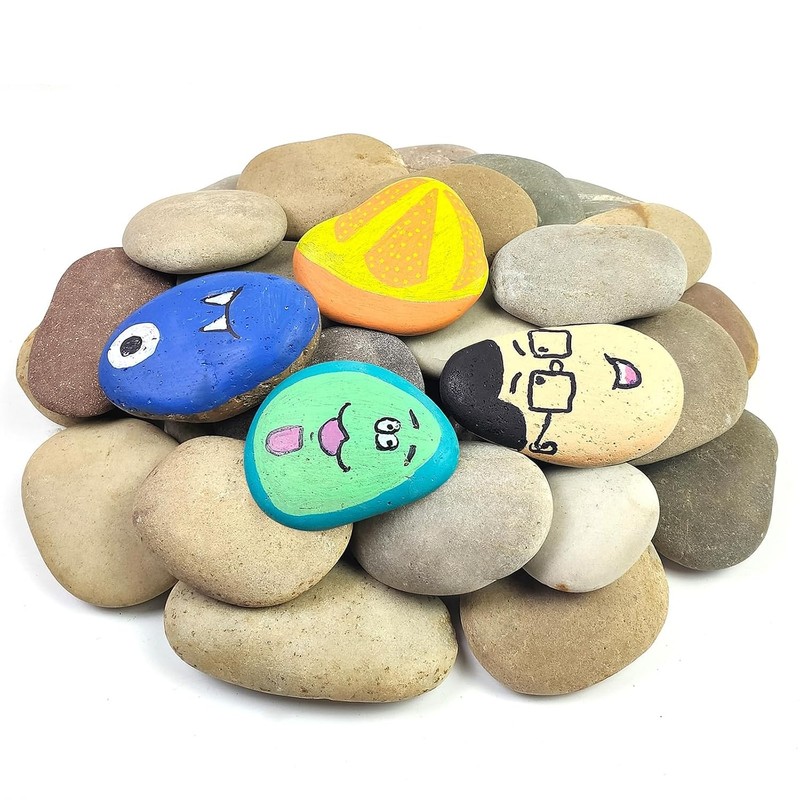 Large Rocks for Painting, 10PCS River Rocks for Painting, 3-4 Inches | Flat Smoo