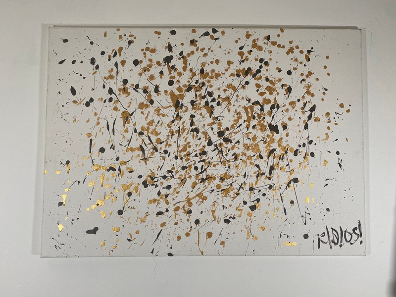 large abstract paintings on canvas original (Name: SAMURAI) NYC artist