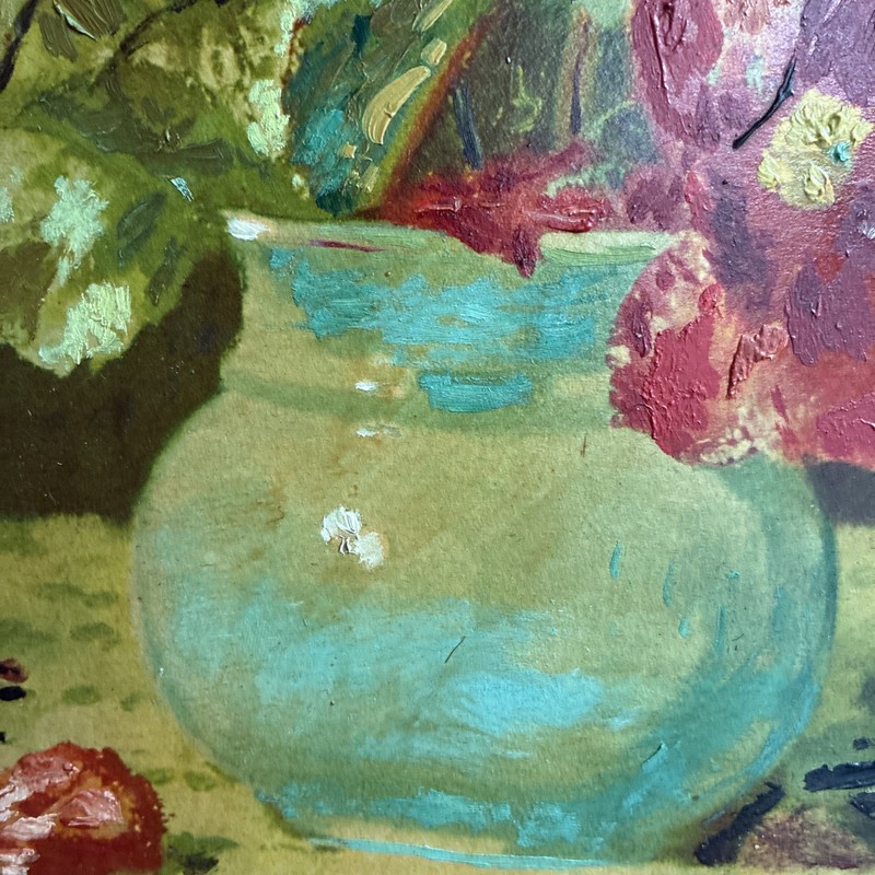D. H. Berger Original Still Life Painting In Original Frame - Flowers In A Vase gallery