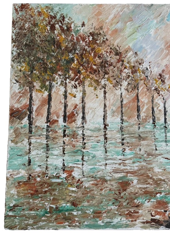 “Silent Reflection” Original Acrylic Painting by Dan Cumpata Signed 30”x24” gallery