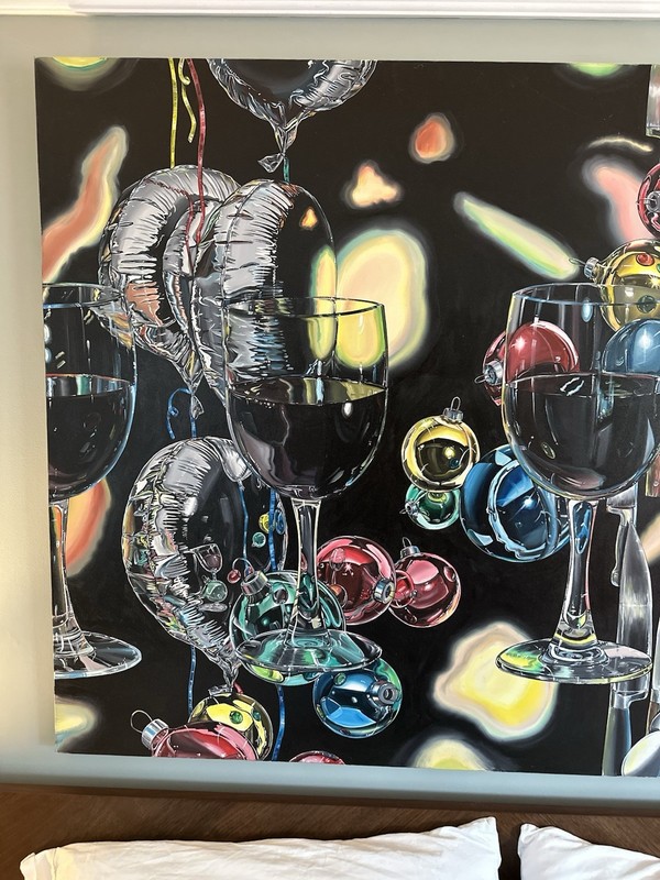 Original Surrealism Acrylic On Canvas Painting Entitled “The Glasses…Half Full” gallery
