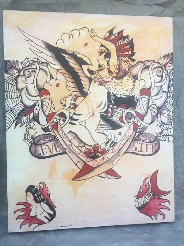 Original Painting By M. C. Farris Mixed Media Artist 30” By 24” gallery
