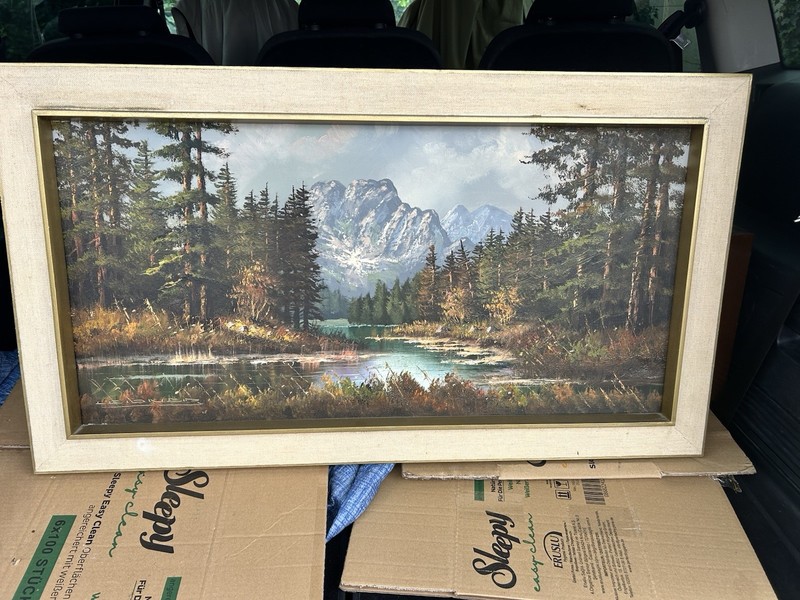 Ludger Leidner (1930): Lake Braies Painting In Very Good Condition 80/92 Cm gallery