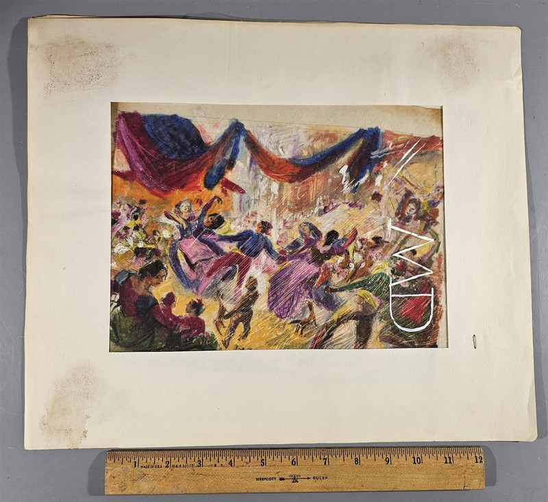 ORIGINAL HANS GUGGENHEIM SURREALISM PAINTING ILLUSRATION FOR MD MAGAZINE #2