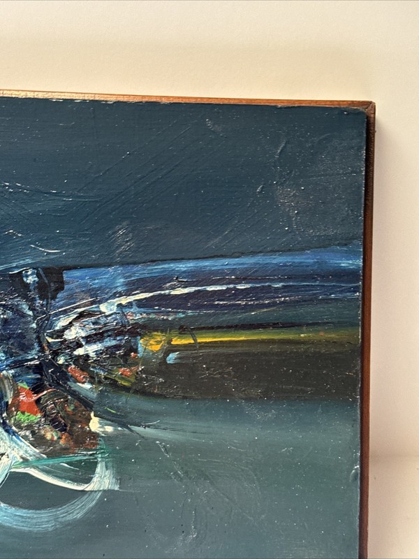 SERGIO MOYANO PAINTING 1960’s ABSTRACT EXPRESSIONISM MODERNISM LISTED FAMOUS Oil gallery