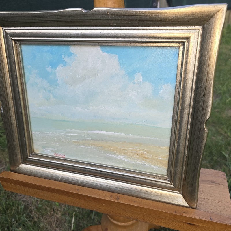 Seascape Ocean Painting Acrylic on Canvas Framed 13x11” Signed Original gallery