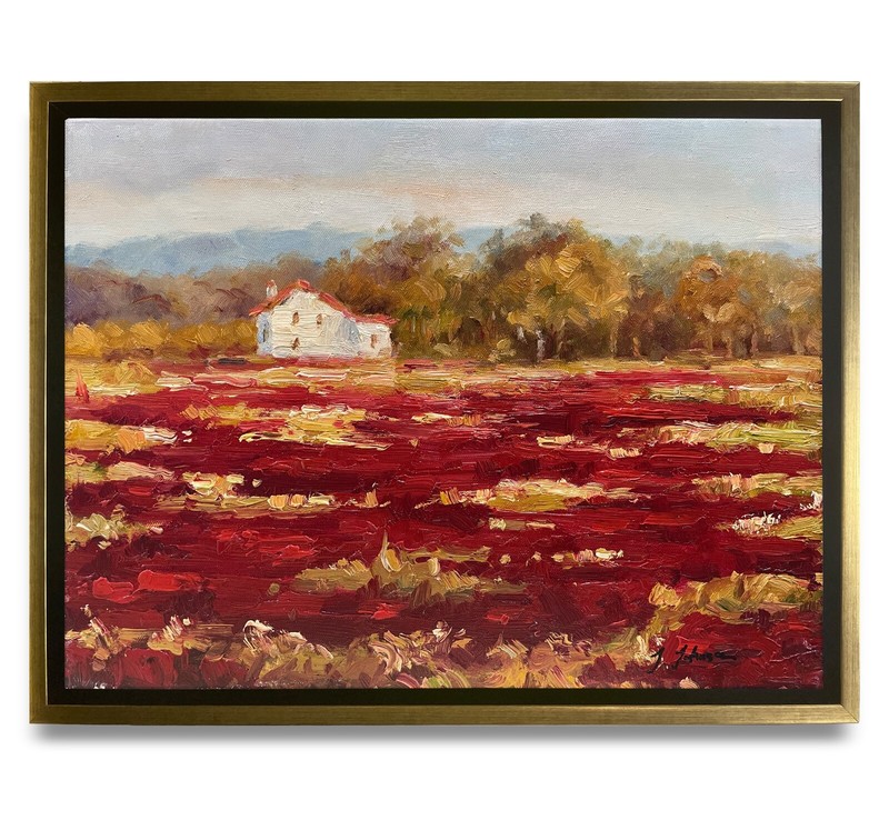 Hungryartist -Original Oil Painting of Landscape on Canvas 12×16 Framed