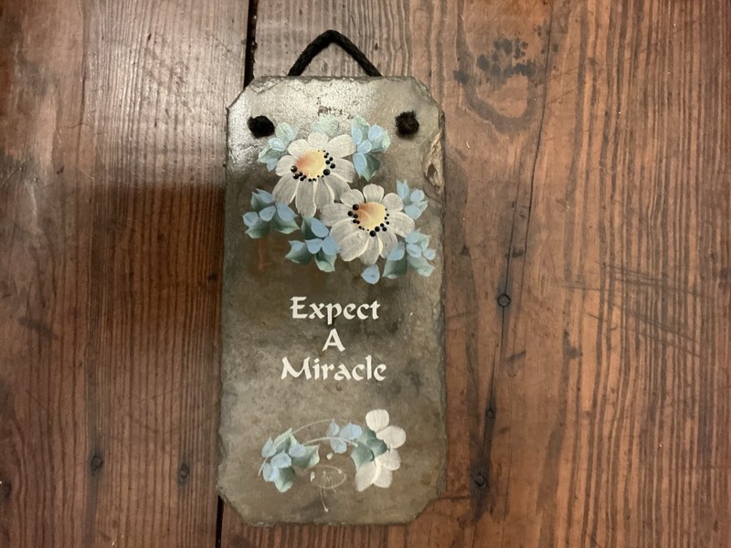 Small Original Painting Inspirational Message,Slate, Ready To Hang