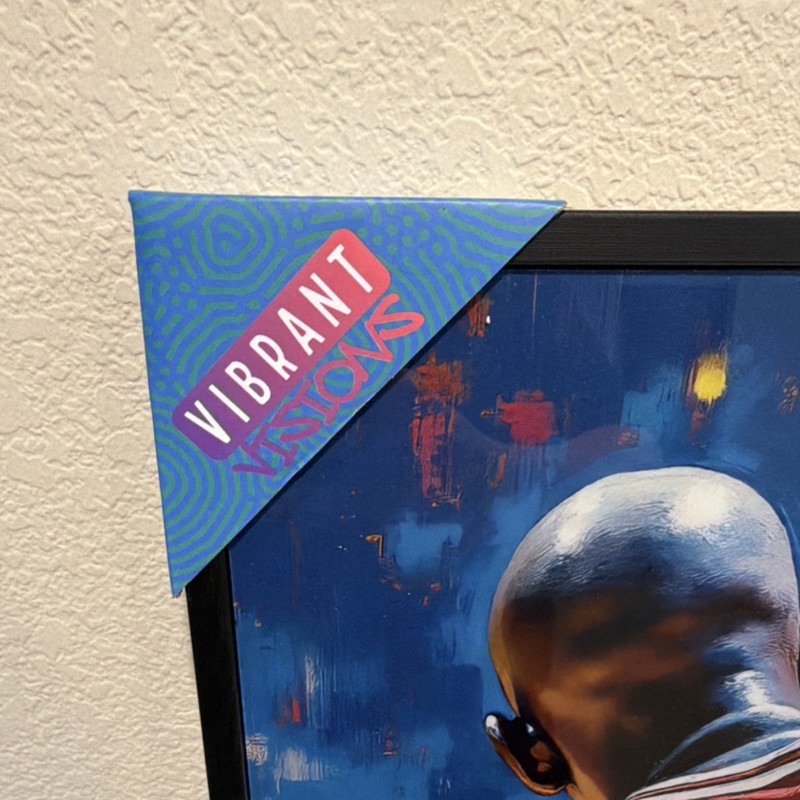 Vibrant Visions Framed Contemporary Basketball Athlete Painting Jordan 23 gallery