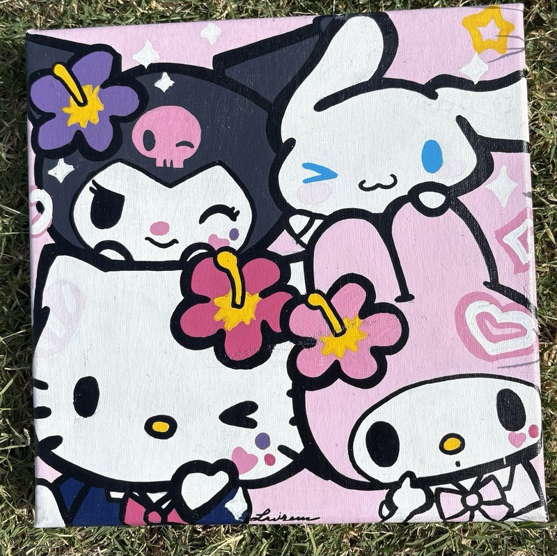 Hello Kitty and Friends Original Painting
