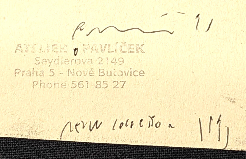 ATELIER PAVLICEK Original Art Work Signed Approximately 8" x 10" Under Glass gallery