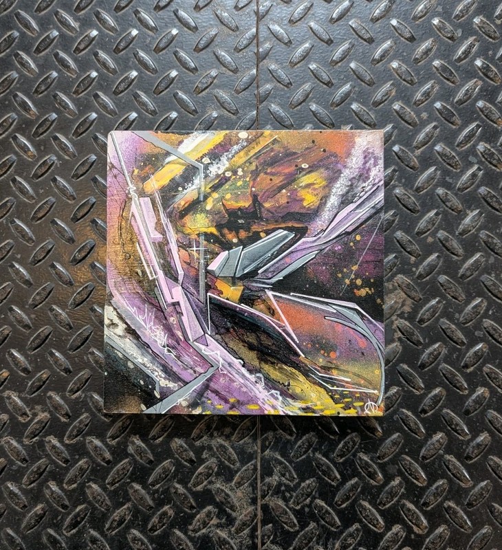 graffiti art original Acrylic Painting On Wood Wildstyle Futurism Abstract