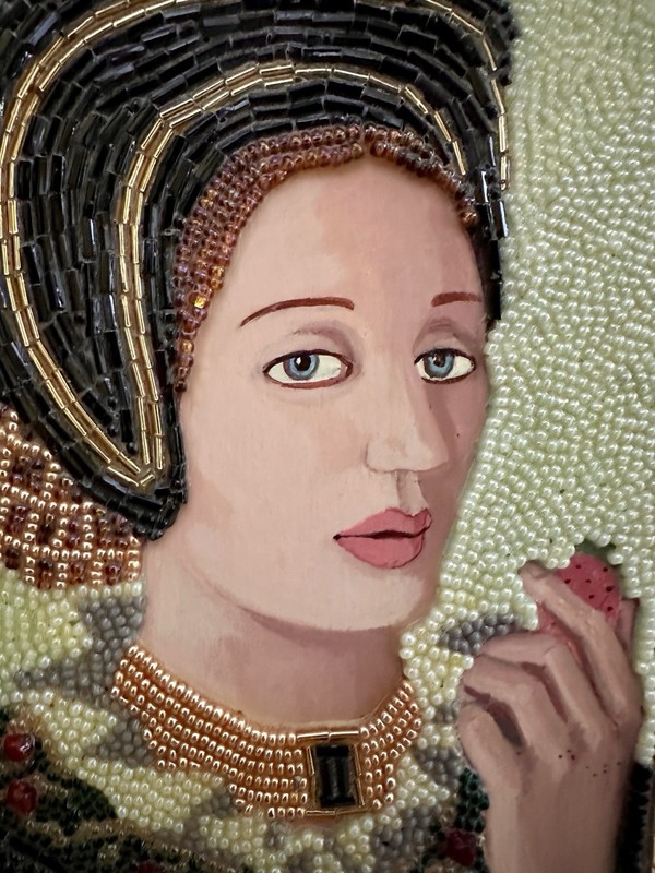Original Beaded Mosaic Artwork Zemula Fleming Oregon Artist Signed gallery