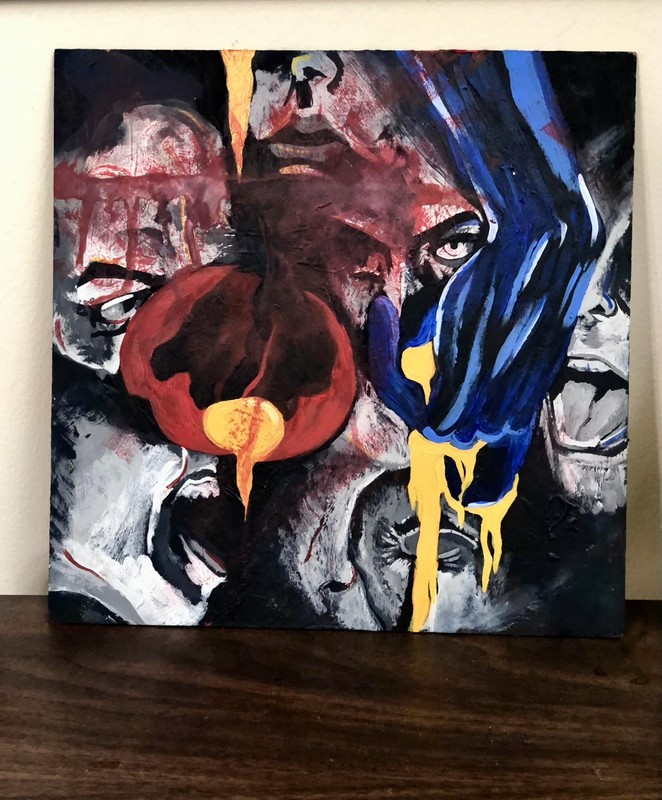«Broken Egg» Direct from Artist – Original Acrylic Painting on MDF 10 X 10