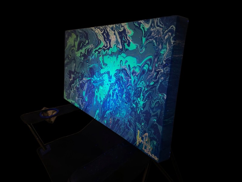 Art Sensual Exceptional Unique Painting 40x80x4.5 “DeepRush” Original