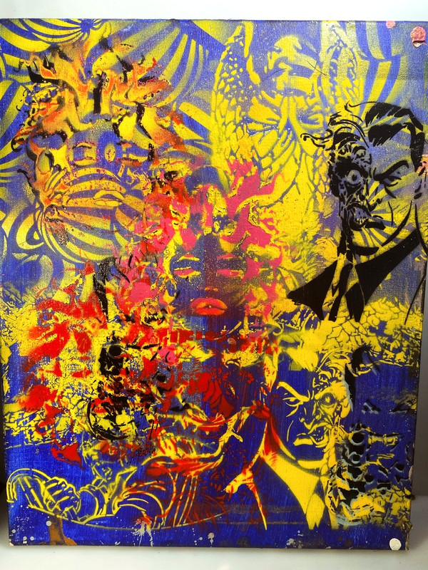 Musk Yai 1OAK Mixed Media Pop Art Painting Abstract Portrait Street Graffiti2026