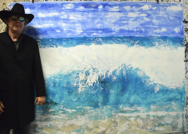 Mark Little Seascape Ocean Professional Painting 84”X62” (7 Foot) Abstract XL gallery