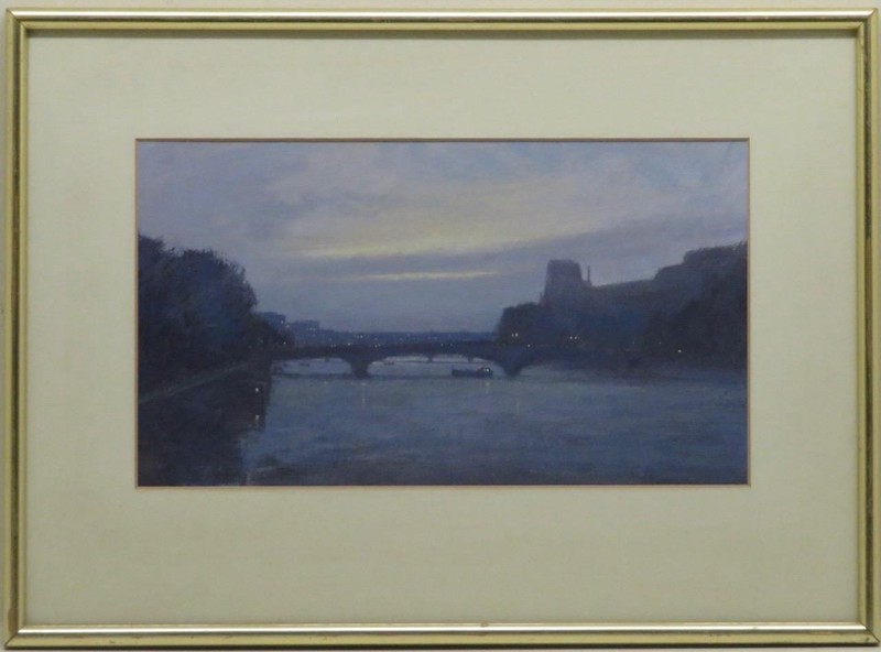 Norman Battershill RBA – French Impressionist Oil Painting PARIS AT NIGHT