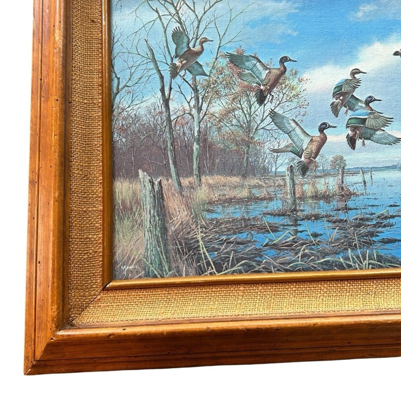 David Maass #513 Limited Edition Canvas Painting "Alarmed" Wildlife Art 22" X 18 gallery