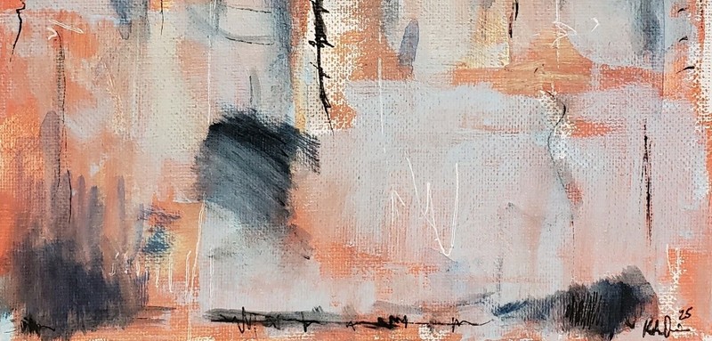 No652 Original Abstract Minimal Impressionistic Landscape Painting By K.A.Davis gallery