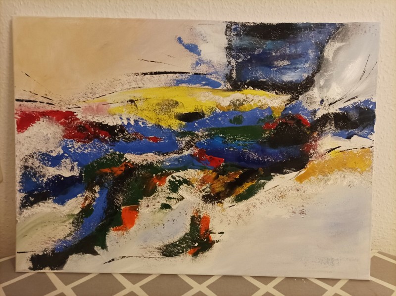 ORIGINAL Acrylic Picture, Abstract, (W 70cm x H 50cm) Painting Painting, Hand Painted gallery