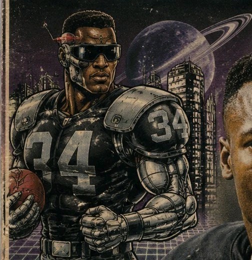 8x10 WallArt NFL Bo Jackson Player Card Print gallery