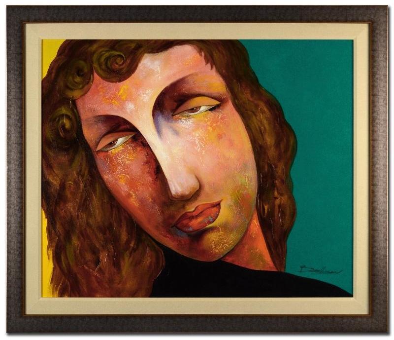 "SIMPLE BEAUTY" by ARBE BERBERYAN. FRAMED ORIGINAL OIL PAINTING ON CANVAS 37x43