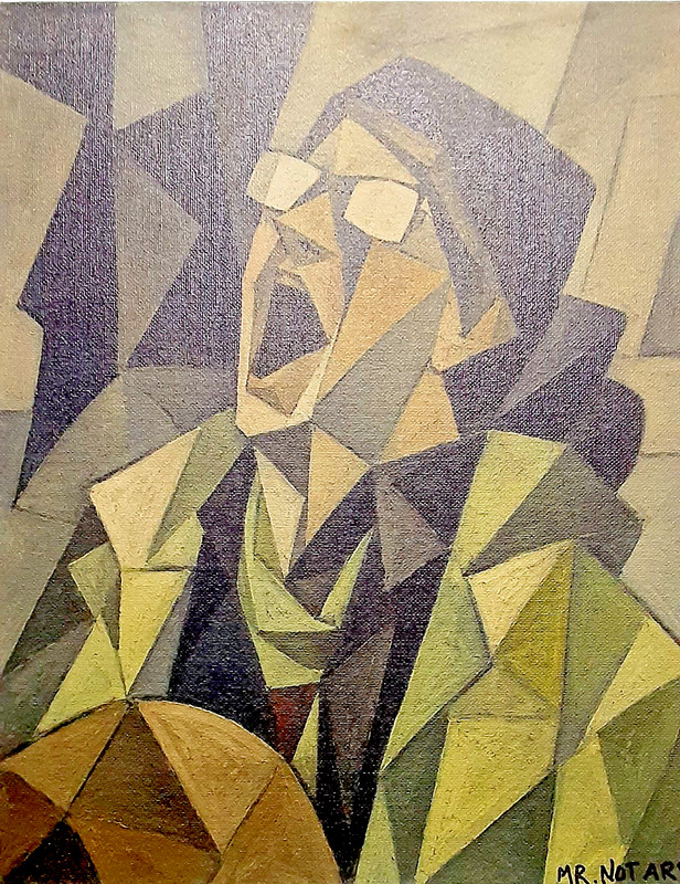 ORIGINAL PAINTING by Mr. Notart Cubist scream, Nooooooooooooooooooooooooooooooo