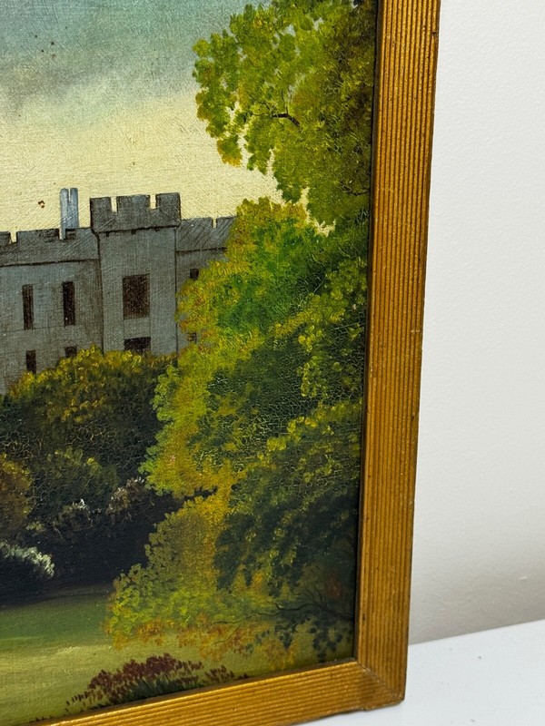 Victorian Oil Painting Architectural Historic Arundel Castle After James Canter gallery