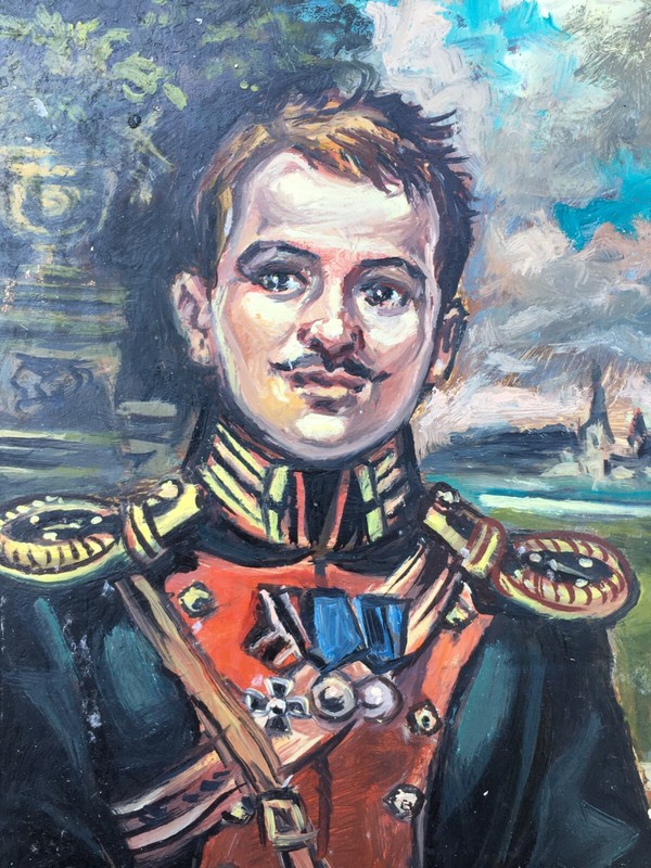 Oil Painting Portrait Young Veteran Litvinov A Original Wall Hanging n1422AAA gallery