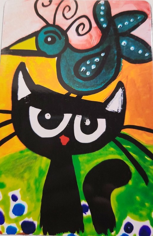 "NEW" NOT ACEO RALPH & PETE " 3.5X5.5 CAT ART MAGNET 2000-now gallery