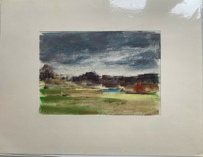::FRANZ EHMKE *1928 -2018 BERLIN AM TEGELER FLIEß BEI LÜBARS PASTELL SIGNIERT gallery