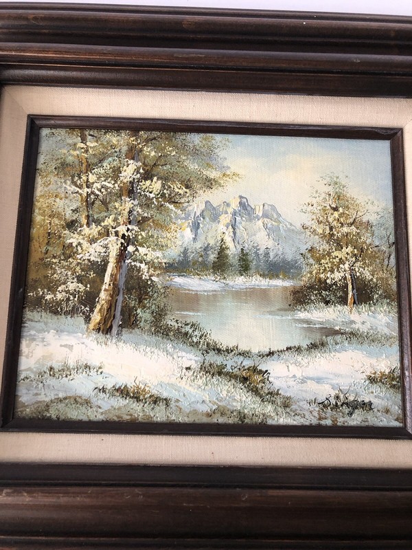 Original Mid-century V.Singer “Naturescape” Oil Painting 20”x15” gallery