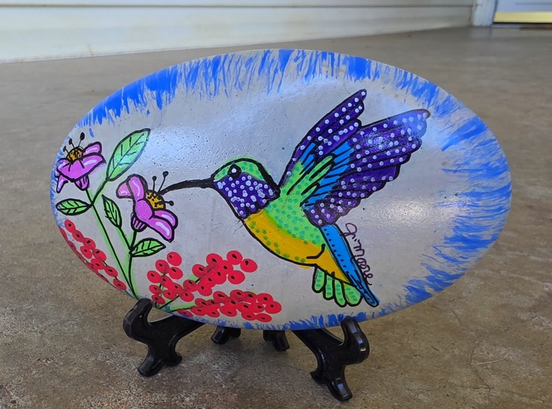 Hand Painted Kindness Rock painting Art Gift flowers faith