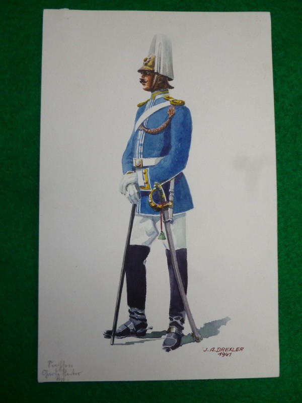 Original Watercolour, Imperial Russia – NCO in nice Uniform 1906 by J.A. Drexler