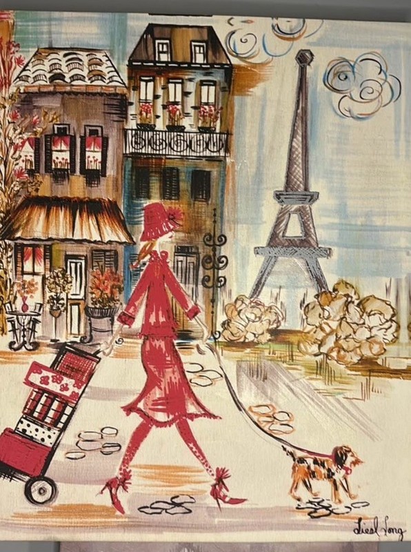“Come With Me to Paris” by Liesl Long for Colleen Karis Canvas art 24”x20”